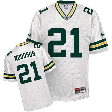 Nike Green Bay Packers #21 Charles Woodson White Nike NFL Jerseys Cheap