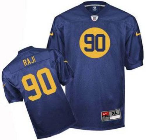 Nike Green Bay Packers #90 B.J. Raji Navy Blue Nike NFL Jerseys Cheap