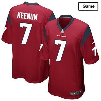 Nike Houston Texans 7 Case Keenum Game Red NFL Jerseys Cheap