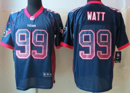 Nike Houston Texans 99 J.J. Watt Drift Fashion Blue Elite NFL Jerseys Cheap