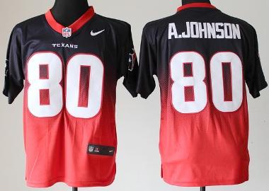 Nike Houston Texans 80 Andre Johnson Red Black Drift Fashion II Elite NFL Jerseys Cheap