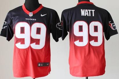 Nike Houston Texans 99 J.J. Watt Black Red Drift Fashion II Elite NFL Jerseys Cheap