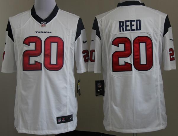 Nike Houston Texans 20 Ed Reed White Game NFL Jerseys Cheap
