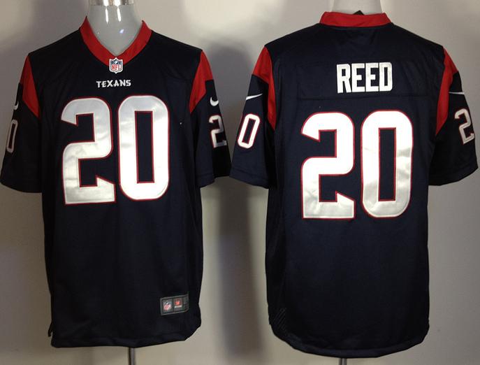 Nike Houston Texans 20 Ed Reed Blue Game NFL Jerseys Cheap