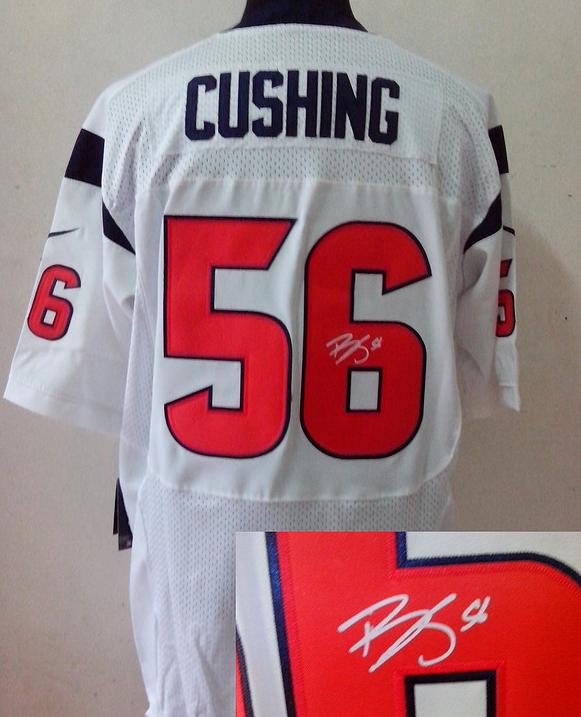 Nike Houston Texans 56 Brian Cushing White Signed Elite NFL Jerseys Cheap