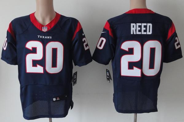 Nike Houston Texans 20 Ed Reed Blue Elite NFL Jerseys Cheap