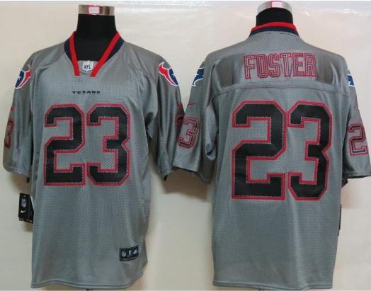Nike Houston Texans #23 Arian Foster Lights Out Grey Elite Jerseys Cheap