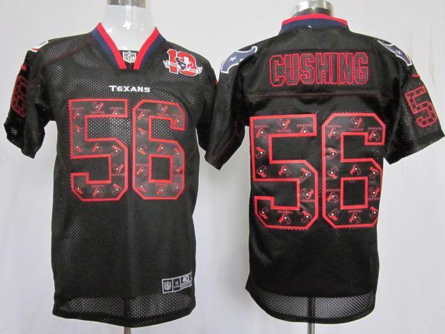 Nike Houston Texans 56 Brian Cushing Lights Out Black Elite NFL Jerseys W 10th Patch Cheap