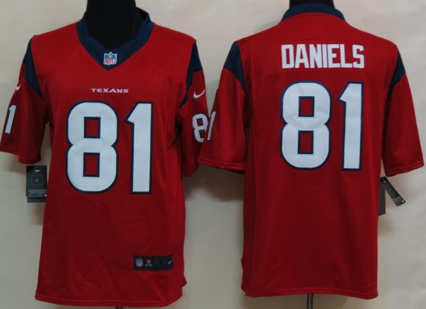 Nike Houston Texans #81 Owen Daniels Red Game NFL Jerseys Cheap