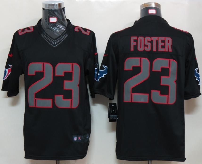 Nike Houston Texans 23 Arian Foster Black Impact Game LIMITED NFL Jerseys Cheap