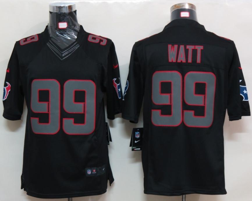 Nike Houston Texans 99 Watt Black Impact Game LIMITED NFL Jerseys Cheap