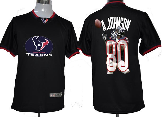 Nike Houston Texans #80 Andre Johnson Black All-Star Fashion NFL Jerseys Cheap