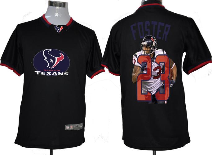 Nike Houston Texans 23 Arian Foster Black All-Star Fashion NFL Jerseys Cheap