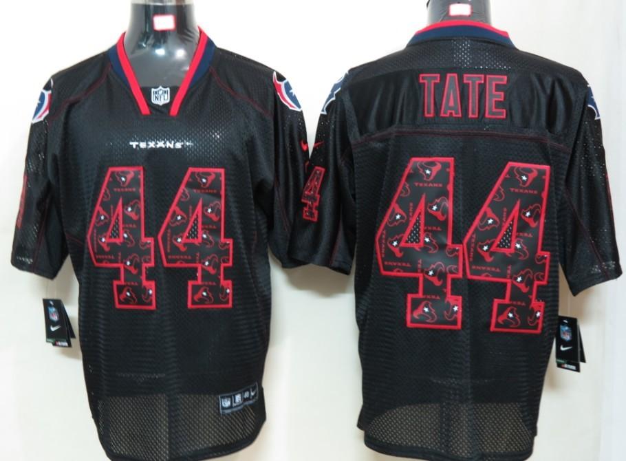 Nike Houston Texans #44 Tate Lights Out Black Elite NFL Jerseys Cheap