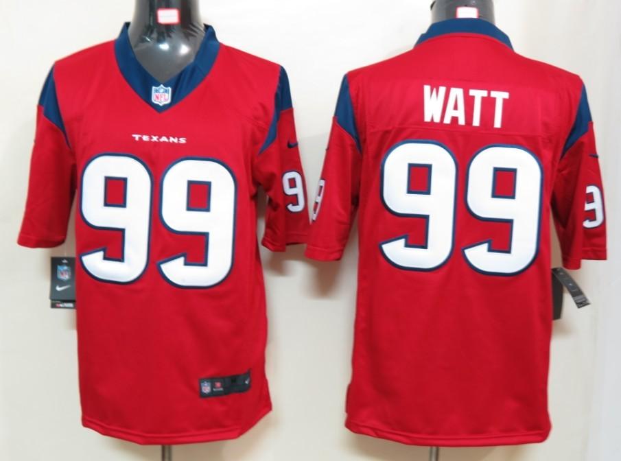 Nike Houston Texans 99 Watt Red Game NFL Jerseys Cheap