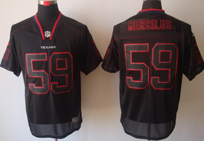 Nike Houston Texans #59 Whitney Mercilus Lights Out Black Elite NFL Jerseys Cheap