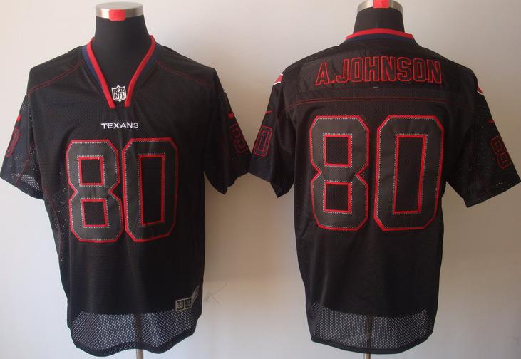 Nike Houston Texans #80 Andre Johnson Lights Out Black Elite NFL Jerseys Cheap