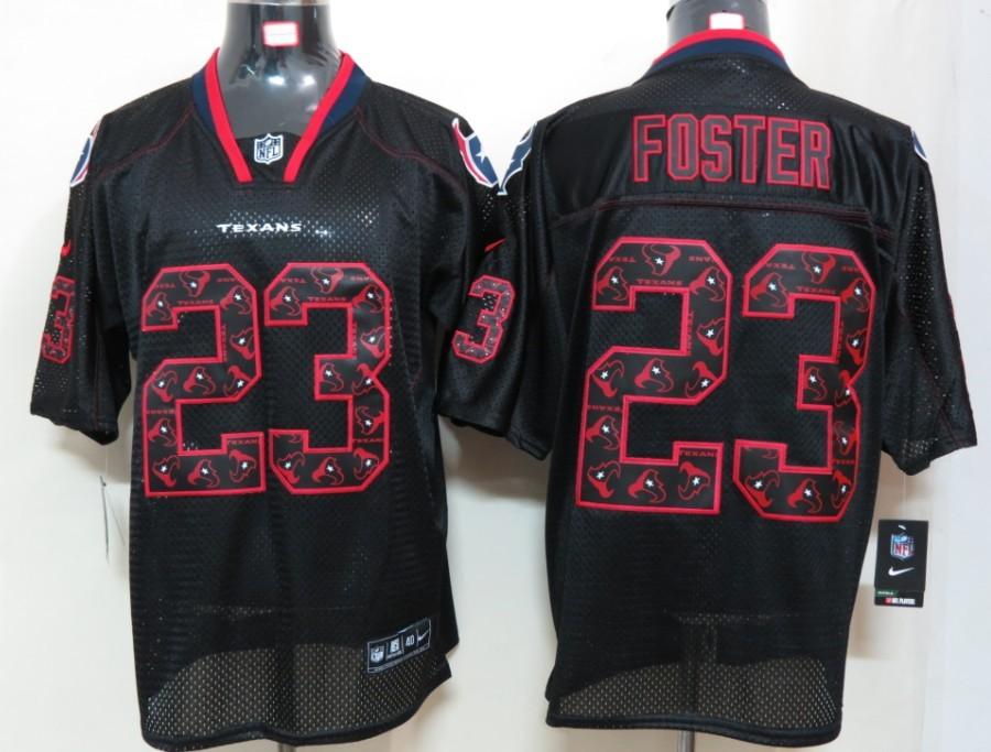 Nike Houston Texans #23 Arian Foster Lights Out Black NFL Jerseys Cheap