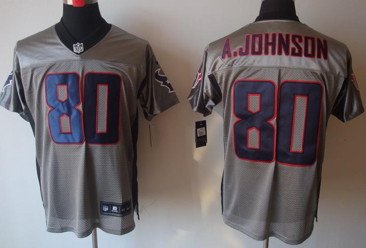 Nike Houston Texans #80 Andre Johnson Grey Shadow Nike NFL Jerseys Cheap