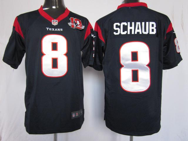 Nike Houston Texans 8 Matt Schaub Blue Game NFL Jerseys W 10TH Patch Cheap