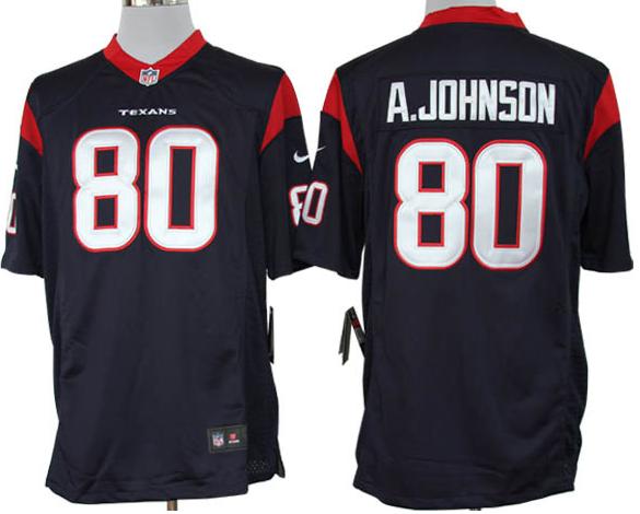 Nike Houston Texans #80 Andre Johnson Blue Game LIMITED NFL Jerseys Cheap