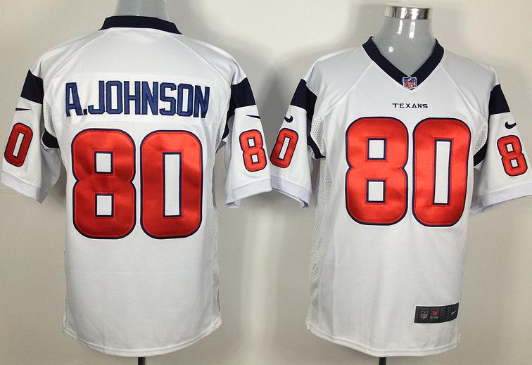 Nike Houston Texans #80 Andre Johnson White Nike NFL Jerseys Cheap
