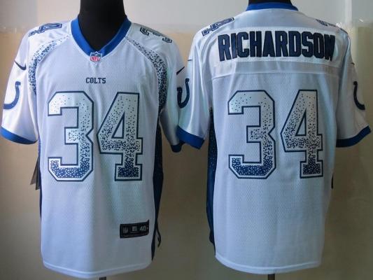 Nike Indianapolis Colts 34 Trent Richardson White Drift Fashion Elite NFL Jerseys Cheap