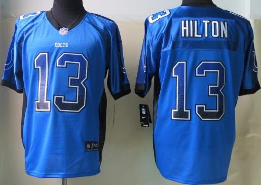 Nike Indianapolis Colts 13 T.Y. Hilton Blue Drift Fashion Elite NFL Jerseys Cheap