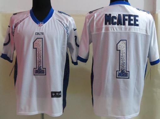 Nike Indianapolis Colts 1 Pat McAfee Drift Fashion Elite White NFL Jerseys Cheap