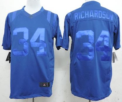 Nike Indianapolis Colts 34 Trent Richardson Blue Drenched Limited NFL Jersey Cheap