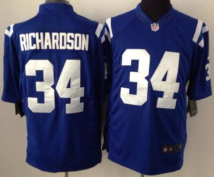 Nike Indianapolis Colts 34 Trent Richardson Blue Game NFL Jerseys Cheap