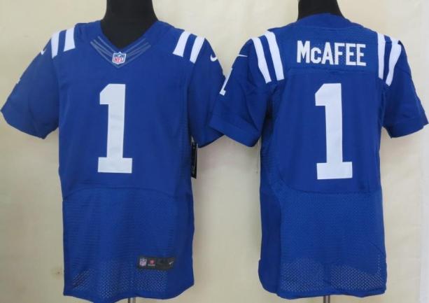 Nike Indianapolis Colts 1 Pat McAfee Blue Elite NFL Jerseys Cheap
