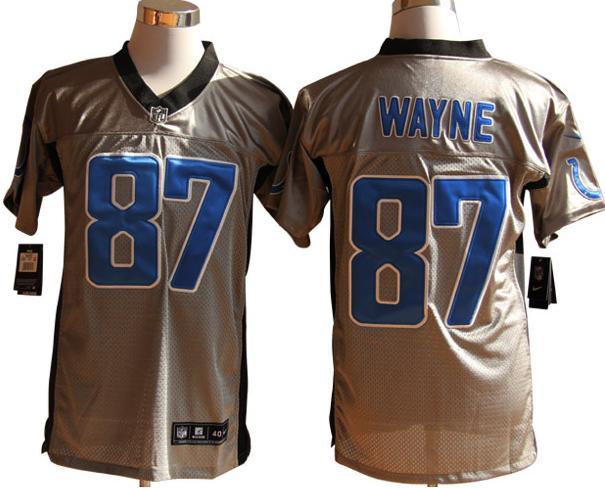 Nike Indianapolis Colts 87 Reggie Wayne Grey Shadow NFL Jerseys Cheap