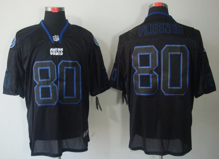 Nike Indianapolis Colts #80 Coby Fleener Lights Out Black NFL Jerseys Cheap