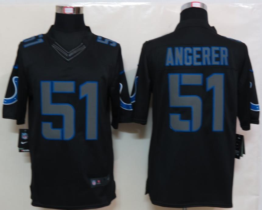 Nike Indianapolis Colts 51# Pat Angerer Black Impact Game LIMITED NFL Jerseys Cheap