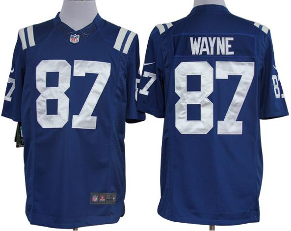 Nike Indianapolis Colts 87 Reggie Wayne Blue Game LIMITED NFL Jerseys Cheap