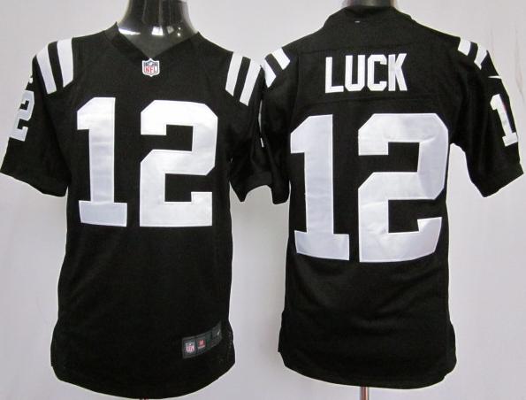 Nike Indianapolis Colts #12 Andrew Luck Black Game NFL Jerseys Cheap