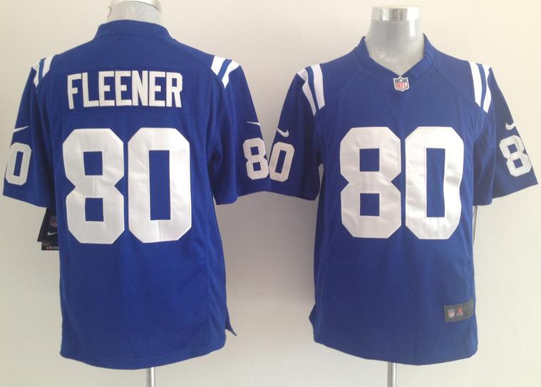 Nike Indianapolis Colts 80 Fleener Blue Game NFL Jerseys Cheap