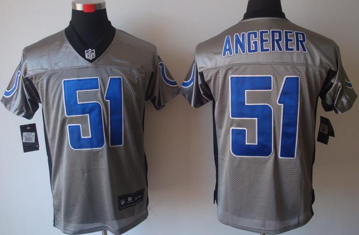 Nike Indianapolis Colts 51# Pat Angerer Grey Shadow NFL Jerseys Cheap
