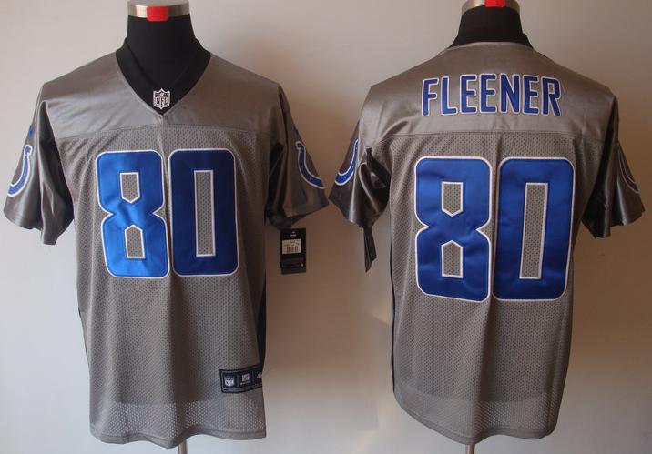 Nike Indianapolis Colts 80 Fleener Grey Shadow Nike NFL Jerseys Cheap