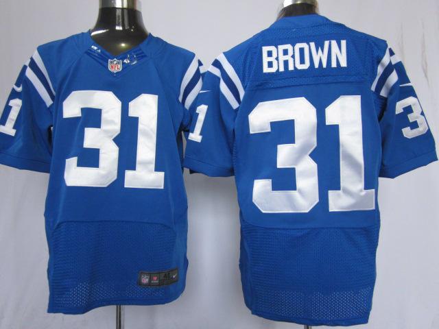 Nike Indianapolis Colts 31# Donald Brown Blue Elite Nike NFL Jerseys Cheap