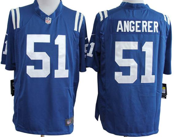 Nike Indianapolis Colts 51# Pat Angerer Blue Game Nike NFL Jerseys Cheap