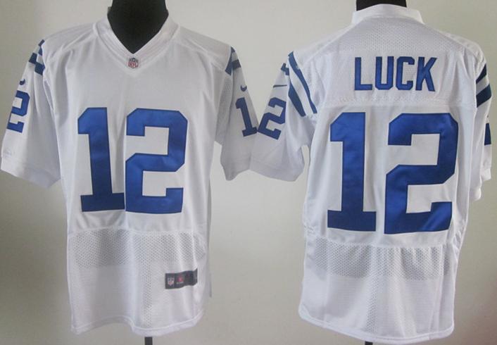 Nike Indianapolis Colts #12 Andrew Luck White Elite Nike NFL Jerseys Cheap