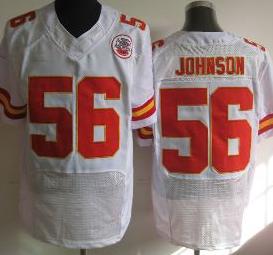 Nike Kansas City Chiefs 56 Derrick Johnson White Elite NFL Jersey Cheap