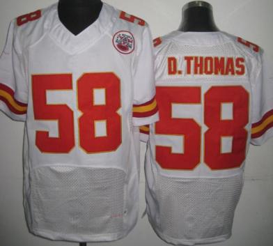 Nike Kansas City Chiefs 58 Derrick Thomas White Elite NFL Jerseys Cheap