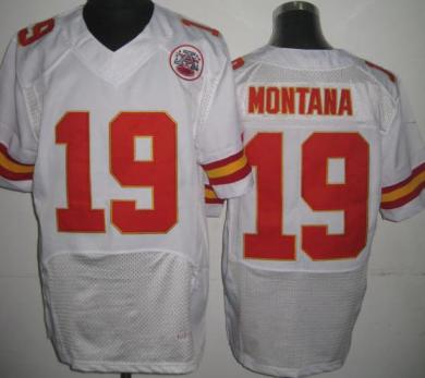 Nike Kansas City Chiefs 19 Joe Montana White Elite NFL Jerseys Cheap