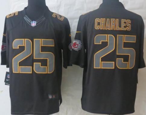 Nike Kansas City Chiefs 25 Jamaal Charles Black Impact Limited NFL Jerseys Cheap