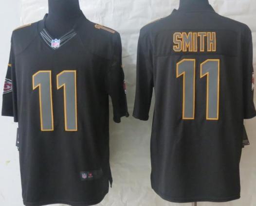 Nike Kansas City Chiefs 11 Alex Smith Black Impact Limited NFL Jerseys Cheap