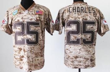 Nike Kansas City Chiefs 25 Jamaal Charles Salute to Service Digital Camo Elite NFL Jersey Cheap