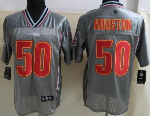 Nike Kansas City Chiefs 50 Justin Houston Elite Grey Vapor NFL Jersey Cheap